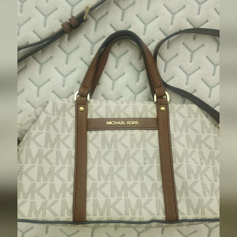 Michael Kors Brown and Cream‎ Women's Bag